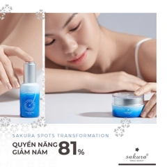 Sakura Beauty - Bộ Sản Phẩm Giảm Nám, Dưỡng Trắng Da Cao Cấp Sakura Transforming Serum & Cream 30g