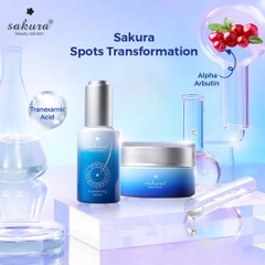 Sakura Beauty - Bộ Sản Phẩm Giảm Nám, Dưỡng Trắng Da Cao Cấp Sakura Transforming Serum & Cream 30g