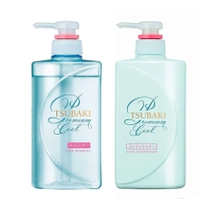 Shiseido - Bộ Gội Xả Sạch Dầu Mát Lạnh Tsubaki Premium Cool (Set 490ml x 2)