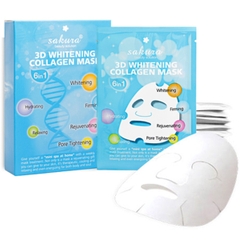 Sakura Beauty - Mặt Nạ Trắng Da Sakura 3D Whitening Collagen Mask Nhật Bản (1 Miếng)