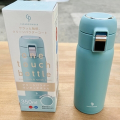 Cleanpowder - Bình Giữ Nhiệt Nắp Bật Cao Cấp Màu Xanh 350ml