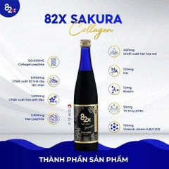 82X - COMBO 2 Chai Nước Uống Collagen & Placenta Cao Cấp 82X Sakura Premium 500ml