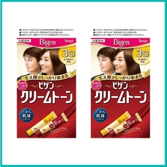 Bigen - Combo 2 Hộp Thuốc Nhuộm Tóc Thảo Dược Phủ Bạc Nhật Bản 3G (Nâu Sáng)