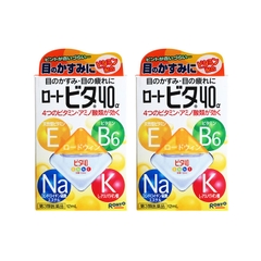 ROTOVITA - Combo 2 Nước Nhỏ Mắt Vitamin Nhật Bản 12ml (Xanh, Vàng)