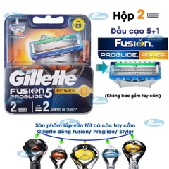 Gillette - Dao Cạo Râu Gillette Fusion ProGlide Nhật Bản 5+1 Lưỡi Kép ( 1 Thân, 2 Lưỡi)