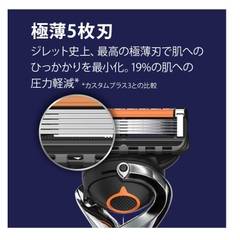 Gillette Fusion - Set Dao Cạo Râu Gillette Fushion 5 Lưỡi Kép (1 Thân + 2 Đầu Thay) Mẫu 1