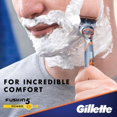 Gillette - Dao Cạo Râu Gillette Fusion 5+1 Nhật Bản Lưỡi Kép (Có Pin) (1 Thân, 2 Lưỡi)