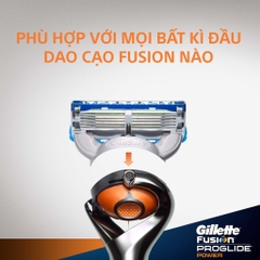 Gillette - Dao Cạo Râu Gillette Fusion 5+1 Nhật Bản Lưỡi Kép (Có Pin) (1 Thân, 2 Lưỡi)