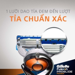 Gillette - Dao Cạo Râu Gillette Fusion 5+1 Nhật Bản Lưỡi Kép (Có Pin) (1 Thân, 2 Lưỡi)