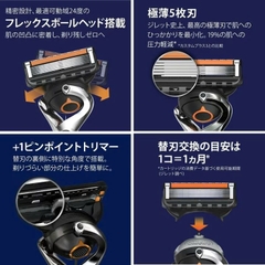 Gillette Fusion - Set Dao Cạo Râu Gillette Fusion Proglige 5 Lưỡi Kép (1 Thân + 2 Đầu Thay) Mẫu 2