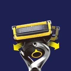 Gillette Fusion - Set Dao cạo râu Gillette Fusion Proshield 5 lưỡi kép (1 thân + 6 đầu thay) Mẫu 2