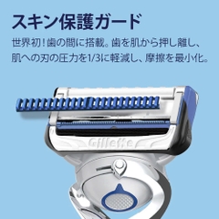 Gillette Fusion - Set Dao Cạo Râu Gillette Guard Flex Ball Power 5 Lưỡi Kép (1 Thân + 6 Đầu Thay) Mẫu 3