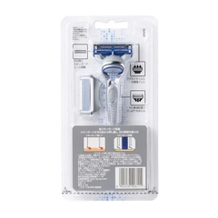 Gillette - Dao Cạo Râu Gillette Skinguard Nhật Bản 5+1 Lưỡi Kép (1 Thân, 2 Lưỡi)