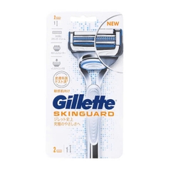 Gillette - Dao Cạo Râu Gillette Skinguard Nhật Bản 5+1 Lưỡi Kép (1 Thân, 2 Lưỡi)