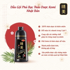 Komi - Dầu Gội Đen Tóc Phủ Bạc Komi 500ml (Brown Black)