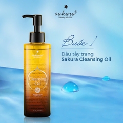 Sakura Beauty Cleansing Oil - Dầu Tẩy Trang 97% Thiên Nhiên 150ml Nhật Bản