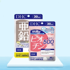 DHC - Combo Kích Mọc Tóc 30 Ngày Nhật Bản (DHC Kẽm, DHC Biotin)