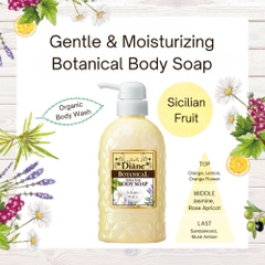 Diane - Sữa Tắm Tinh Dầu Moist Diane Botanical Refresh & Moist Body Soap Hương Trái Cây 500ml