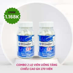 GH EX+ - Combo 2 Lọ Viên Uống Tăng Chiều Cao (270 Viên)