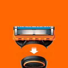 Gillette Fusion - Set 8 Lưỡi Dao Cạo Râu Thay Thế Gillette Fusion 5+1 Lưỡi Kép (Mẫu 2)