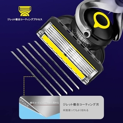 Gillette Fusion - Set Dao Cạo Râu Gillette Fusion 5 Lưỡi Kép ( 1 Thân + 2 Đầu Thay) Mẫu 10
