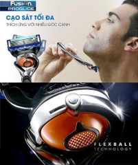 Gillette Fusion - Set dao cạo râu Gillette Fusion 5 lưỡi kép (1 thân + 6 đầu thay) mẫu 10