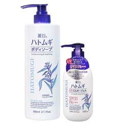 Hatomugi - Combo Sữa Tắm Và Sữa Dưỡng Thể Trắng Da Hatomugi