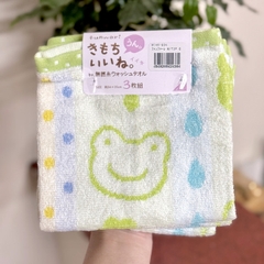 Hayashi - Set 3 Khăn Mặt Cotton Mẫu Ếch Xanh