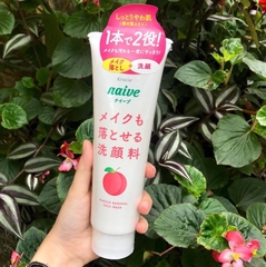 Kracie - Sữa Rửa Mặt Kracie Naive Chiết Xuất Lá Đào Cho Da Khô 130g Facial Cleansing Foam