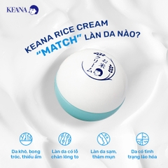 Keana - Kem Dưỡng Da Cám Gạo Keana Rice Cream 30g Dưỡng Ẩm Se Khít Lỗ Chân Lông