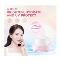 Senka - Kem Dưỡng Trắng Da Chống Nắng Ban Ngày Senka Aqua Bright Glow UV Moist Whip SPF25+/PA++ 50g