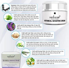 Sakura Botanical Sensitive Cream - Kem Dưỡng Dành Cho Da Nhạy Cảm 30g