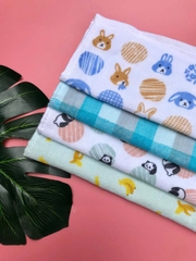 Kyowa -  Khăn Mặt Xô Siêu Thấm Hút Mẫu Gấu Trúc Organic Pile & Gauze