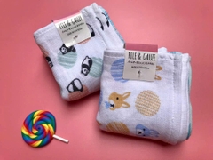 Kyowa -  Khăn Mặt Xô Siêu Thấm Hút Mẫu Gấu Trúc Organic Pile & Gauze
