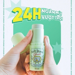 Deonatulle - Lăn Khử Mùi Đá Khoáng Soft Stone Double Deonatulle 20g New 2024 (Hương Bạc Hà)