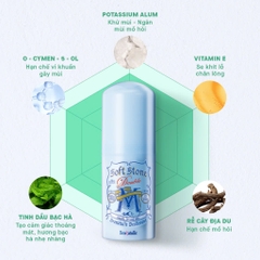 Deonatulle - Lăn Khử Mùi Đá Khoáng Cho Nam Dạng Sáp Soft Stone W Deonatulle 20g (Hương Bạc Hà)