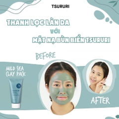 Tsururi - Mặt Nạ Bùn Biển Tsururi Mild Sea Clay Pack 150g