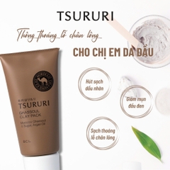 Tsururi - Mặt Nạ Thải Độc Bùn Khoáng Tsururi Ghassoul 150g (Da Dầu, Da Thường)