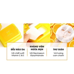 Rohto - Hộp 20 Mặt Nạ Cấp Ẩm, Làm Sáng Da, Mờ Thâm Nám Melano CC Whitening