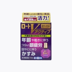 Rohto V Active - Nước Nhỏ Mắt  Cho Mắt Suy Giảm Thị Lực Do Tuổi Tác, Mắt Khô (13ml)