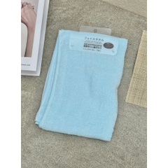 Okazaki - Khăn Mặt Cotton Dáng Dài Siêu Mịn (Màu Xanh)