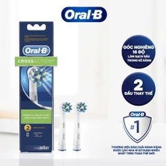 Oral-B - Set 2 Đầu Bàn Chải Điện Thay Thế Oral-B Nhật Bản Mẫu 1 CrossAction