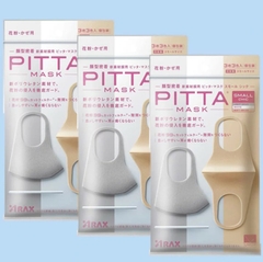 Pitta - Khẩu Trang Pitta Mask Nhật Bản Chống Nắng, Tia Uv, Khói Bụi ( Set 3 Cái Be, Ghi)