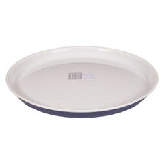 Đĩa nhựa nông lòng màu xanh, size 22.5cm Kokubo