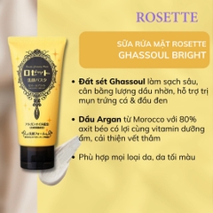 Rosette - Sữa Rửa Mặt Đất Sét Sáng Da Rosette 120g