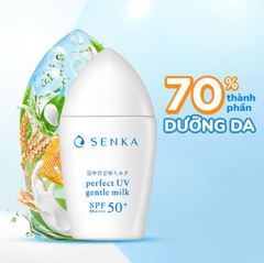 Senka - Kem Chống Nắng Cho Da Nhạy Cảm Perfect UV Gentle Milk SPF50+ PA++++