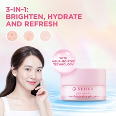 Senka - Kem Dưỡng Trắng Da Ban Đêm Senka White Beauty Glow Gel Cream 50g (Mẫu Mới)