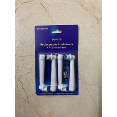 Soft Bristles - Set 4 Đầu Bàn Chải Thay Thế Bàn Chải Điện - Nylon, Mềm Mịn