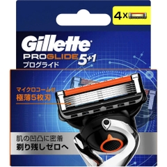 Gillette - Set 4 Lưỡi Dao Cạo Râu Gillette Fusion Proglide Nhật Bản 5+1 Lưỡi Kép