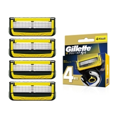 GILLETTE_Set 4 lưỡi dao cạo râu Gillette Fusion Nhật Bản 5 lưỡi kép ( màu xanh)